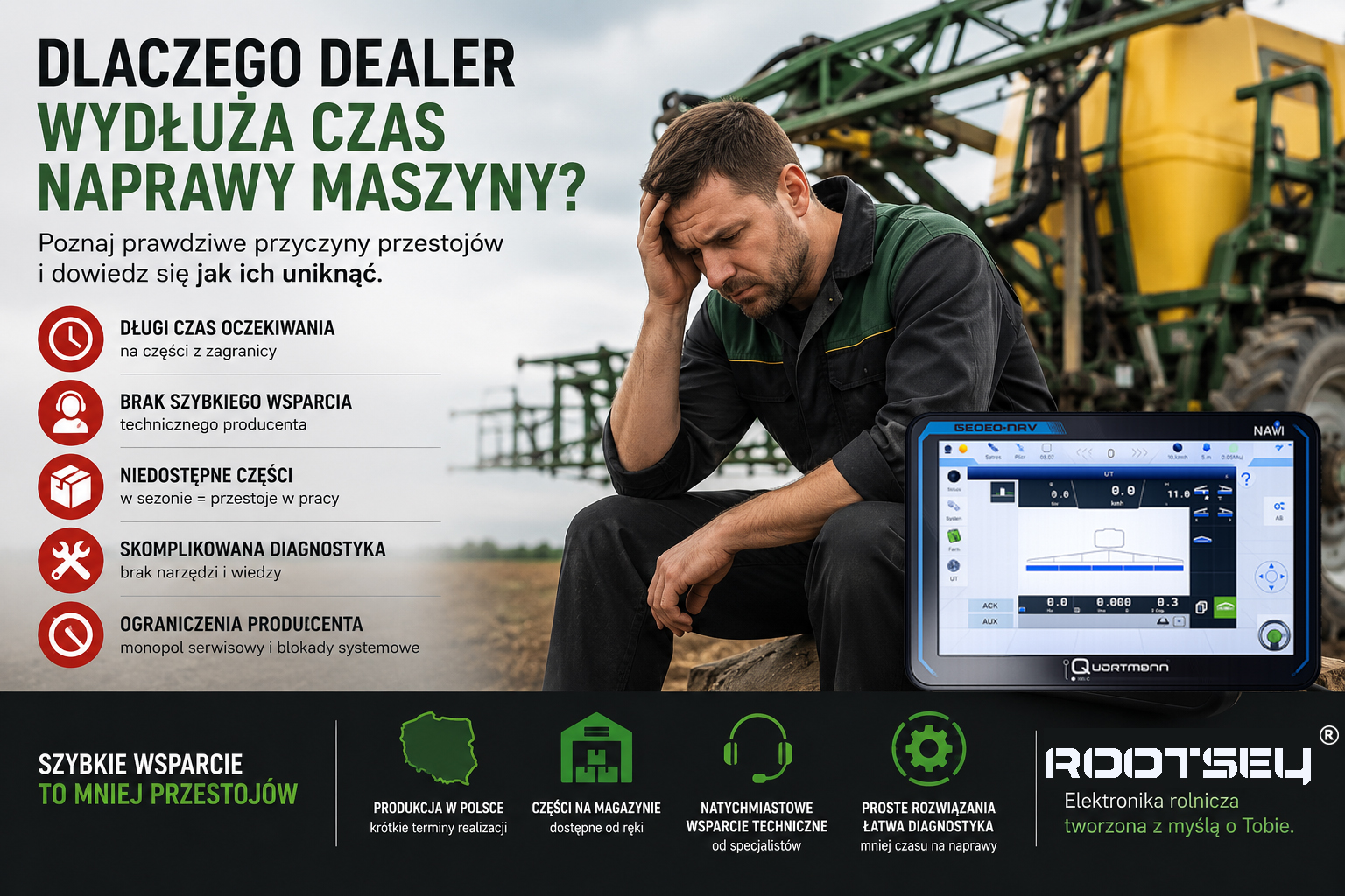 Dlaczego dealer nie może szybko naprawić maszyny? Prawda o serwisie maszyn rolniczych